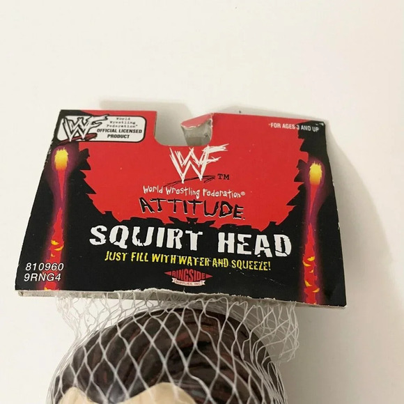 Vtg 1998 WWF Undertaker Ringside Supplies Squirt Head Attitude Flaws - Picture 11 of 13